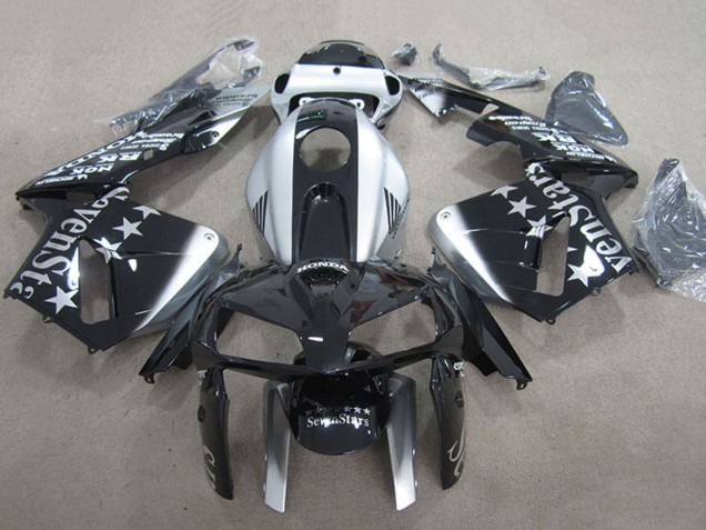Carenagens Moto Honda CBR600RR 2007-2008 - Prata Preto Brilhante SevenStars