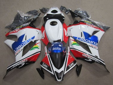 Carenagens Moto Honda CBR600RR 2009-2012 - Branco Vermelho Azul EuroBet Lee