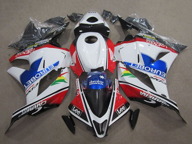 Carenagens Moto Honda CBR600RR 2009-2012 - Branco Vermelho Azul EuroBet Lee