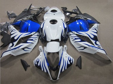 Carenagens Moto Honda CBR600RR 2009-2012 - Branco Azul Chama
