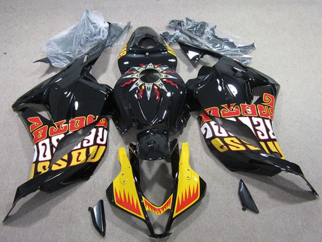 Carenagens Moto Honda CBR600RR 2009-2012 - Amarelo Preto Brilhante Vermelho Rossi