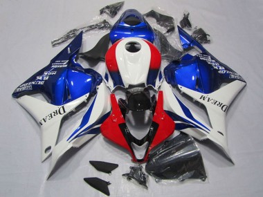 Carenagens Moto Honda CBR600RR 2009-2012 - Branco Vermelho Azul Dream