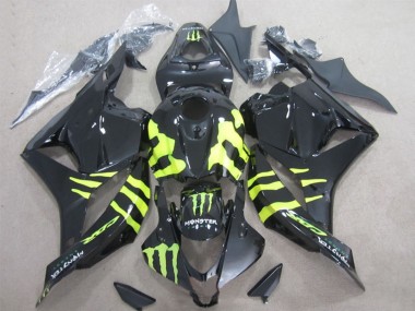 Carenagens Moto Honda CBR600RR 2009-2012 - Preto Brilhante Amarelo Monstro