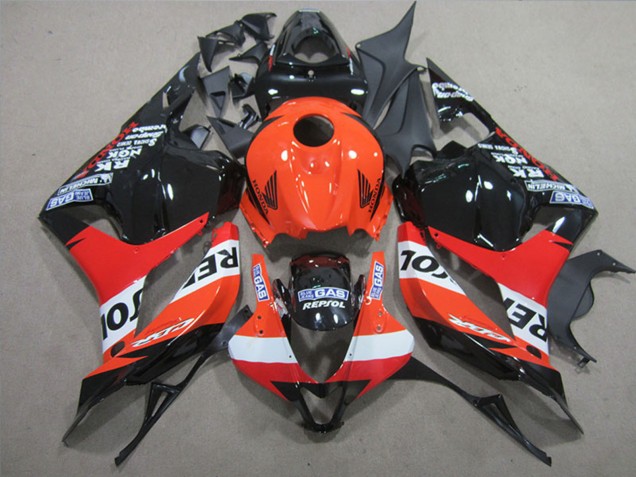 Carenagens Moto Completa Honda CBR600RR 2009-2012 - Laranja Branco Vermelho Preto Brilhante Repsol