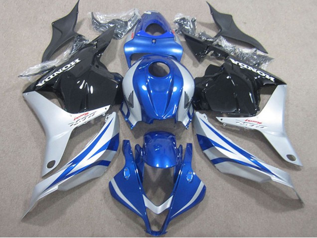 Carenagens Moto Honda CBR600RR 2009-2012 - Prata Azul Preto Brilhante