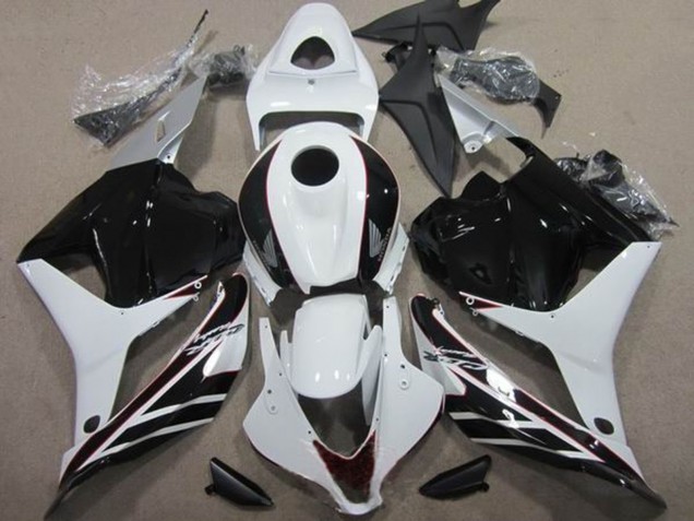 Kits Carenagem Moto Honda CBR600RR 2009-2012 - Branco Preto Brilhante