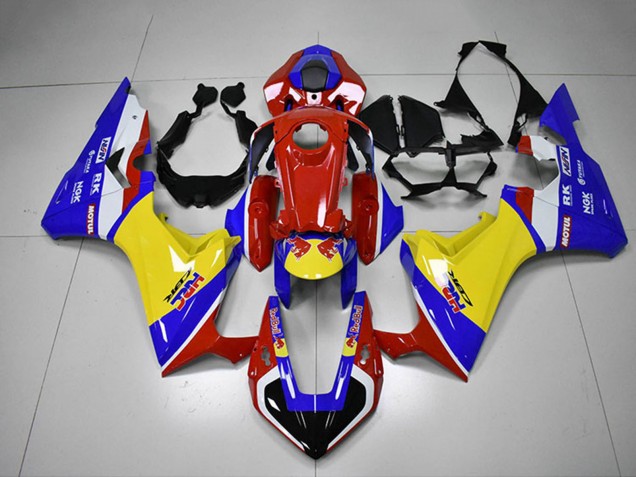 Carenagem Moto Honda CBR1000RR 2017-2023 - Branco Vermelho Azul Amarelo HRC