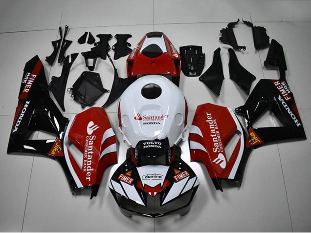 Carenagens Moto Honda CBR1000RR 2012-2016 - Branco Vermelho Preto Brilhante Santander