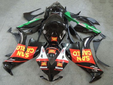 Carenagens Moto Honda CBR1000RR 2012-2016 - Vermelho Verde Amarelo Preto Brilhante San Carlo