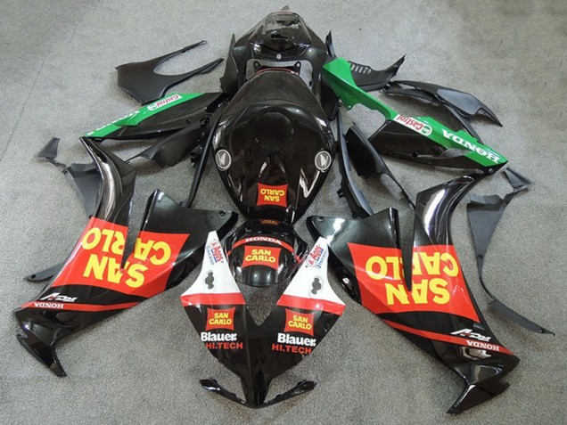 Carenagens Moto Honda CBR1000RR 2012-2016 - Vermelho Verde Amarelo Preto Brilhante San Carlo
