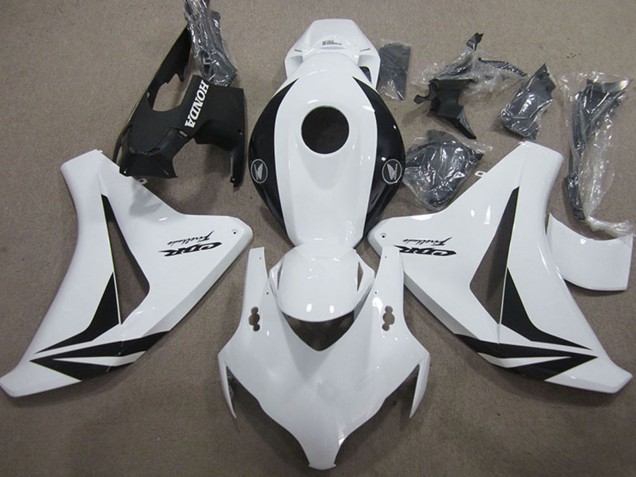 Carenagens Moto Honda CBR1000RR 2008-2011 - Branco Preto Brilhante Fireblade