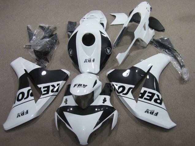 Kits Carenagem Moto Honda CBR1000RR 2008-2011 - Branco Preto Brilhante Repsol