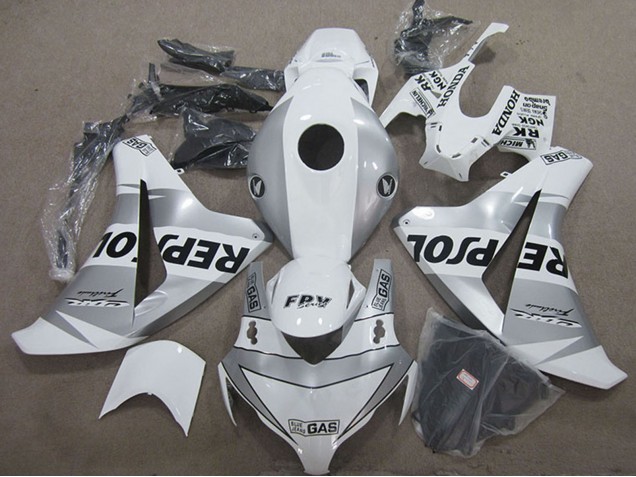 Carenagem Moto Honda CBR1000RR 2008-2011 - Branco Prata Preto Repsol
