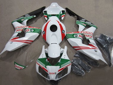 Carenagens Moto Honda CBR1000RR 2006-2007 - Branco Vermelho Verde Preto Brilhante Castrol