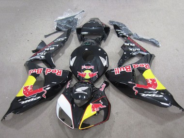 Carenagens Moto Honda CBR1000RR 2006-2007 - Preto Brilhante Amarelo Branco Red Bull
