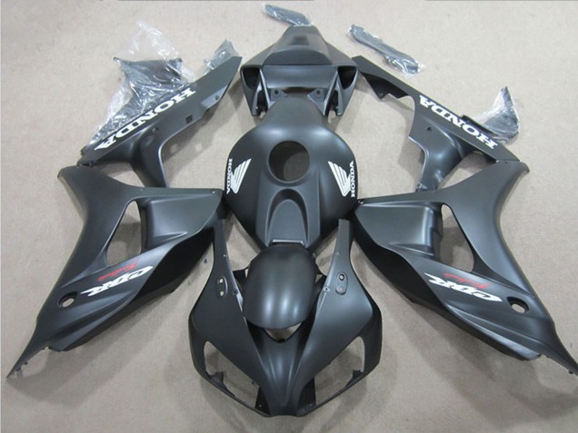Carenagens Moto Honda CBR1000RR 2006-2007 - Preto Fosco Branco Decal