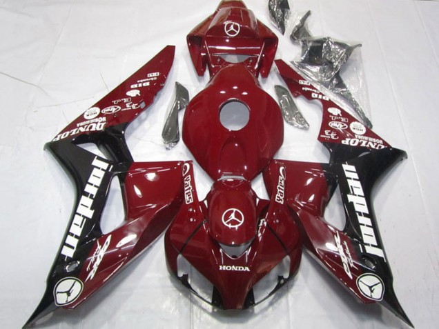 Carenagens Moto Honda CBR1000RR 2006-2007 - Vermelho Castanho Preto Brilhante Branco Jordan