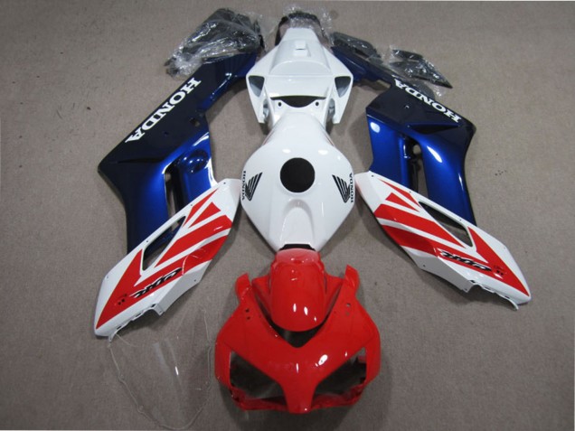 Kits Carenagem Moto Honda CBR1000RR 2004-2005 - Branco Vermelho Azul