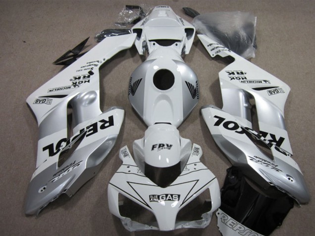 Kits Carenagem Moto Honda CBR1000RR 2004-2005 - Branco Prata Preto Repsol