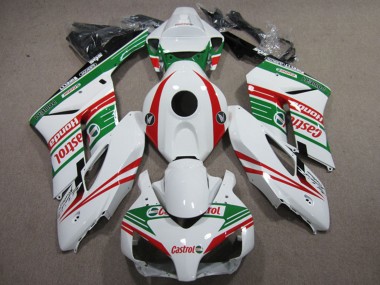 Carenagens Moto Honda CBR1000RR 2004-2005 - Branco Vermelho Verde Castrol