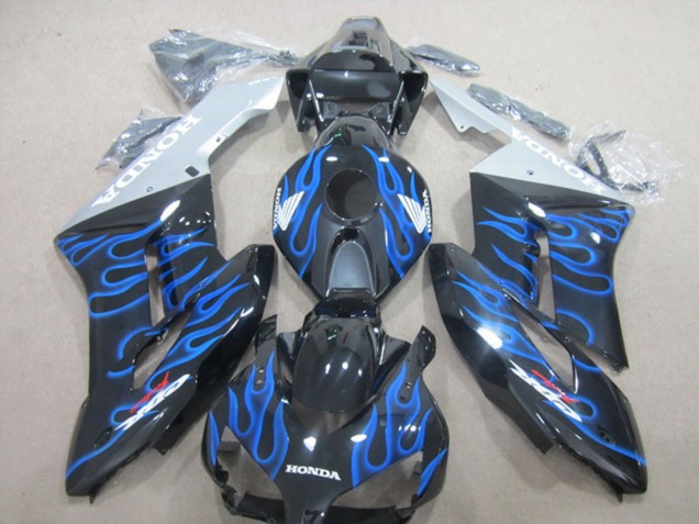 Carenagens Moto Honda CBR1000RR 2004-2005 - Preto Brilhante Azul Chama