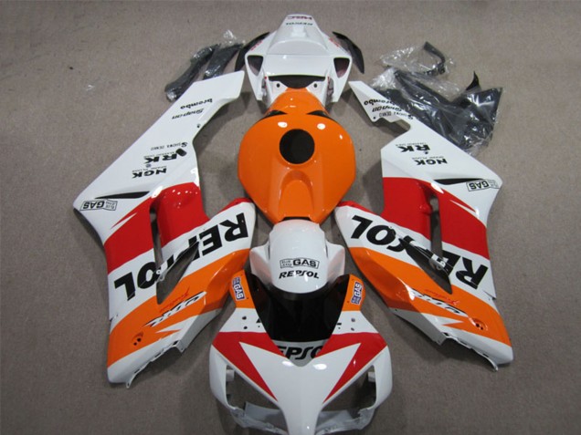 Carenagens Moto Honda CBR1000RR 2004-2005 - Branco Laranja Vermelho Preto Repsol