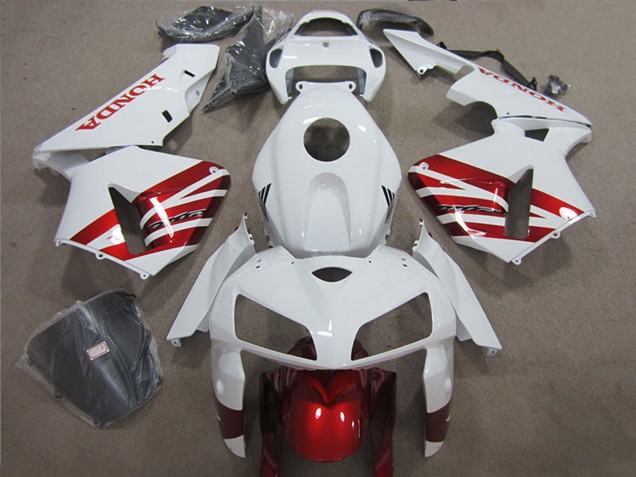 Carenagem Moto Honda CBR1000RR 2004-2005 - Branco Vermelho Preto