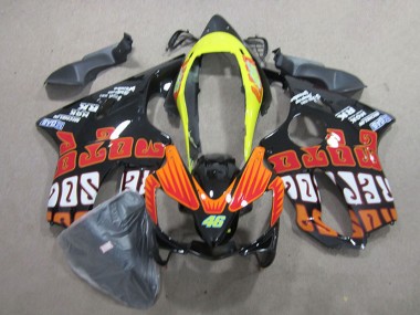 Carenagens Moto Honda CBR600 F4i 2004-2007 - Amarelo Laranja Preto Brilhante Rossi 46