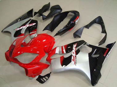 Kit Carenagens Moto Honda CBR600 F4i 2004-2007 - Prata Vermelho Preto Brilhante