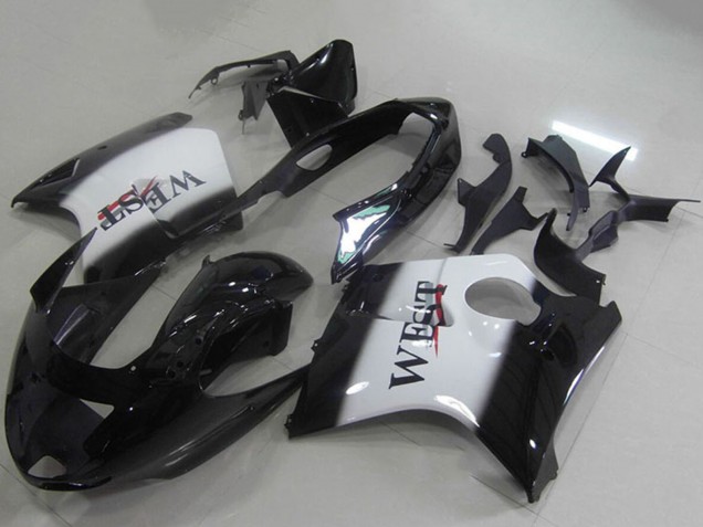 Kit Carenagens Moto Honda CBR1100XX Blackbird 1996-2007 - Preto Brilhante Branco West