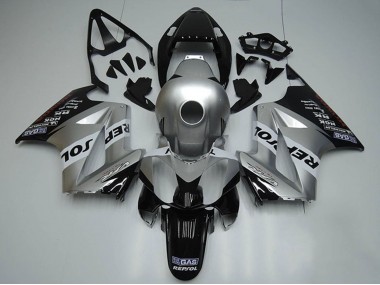 Carenagens Moto Honda VFR 800 2002-2013 - Prata Branco Preto Brilhante Repsol