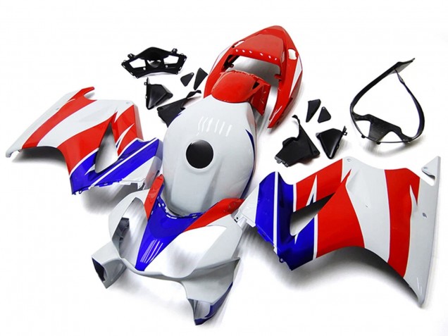 Carenagens Moto Honda VFR800 2002-2013 - Branco Vermelho Azul No Decal