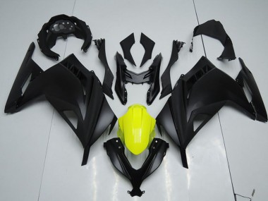 Carenagens Moto Kawasaki ZX300R 2013-2018 - Preto Fosco Amarelo