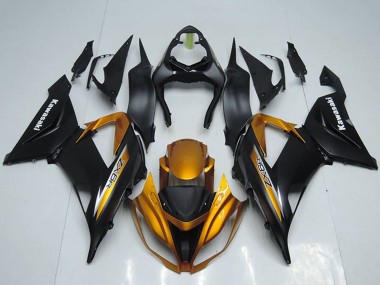 Carenagens Moto Kawasaki ZX6R 2013-2018 - Preto Fosco Laranja