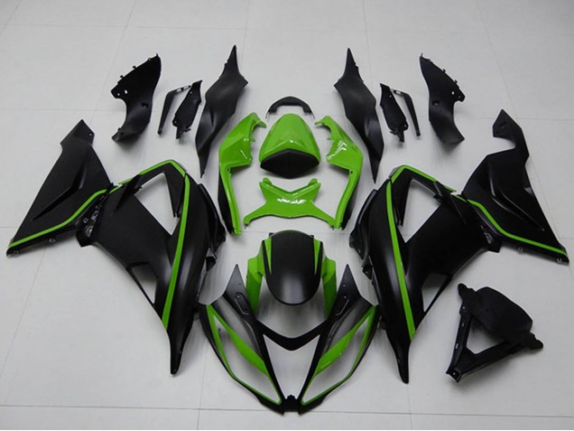 Carenagens Moto Kawasaki ZX6R 2013-2018 - Verde Preto Fosco