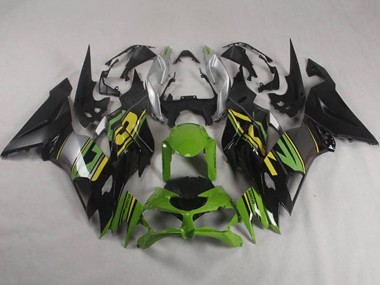 Carenagens Moto Kawasaki ZX6R 2019-2022 - Verde Amarelo Prata Preto Fosco