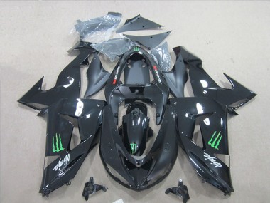 Carenagens Moto Kawasaki ZX6R 2007-2008 - Preto Ninja Verde Monstro