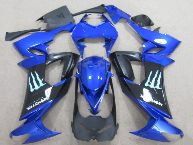 Carenagens Moto Kawasaki ZX10R 2008-2010 - Azul Preto Monstro