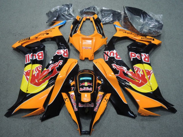 Carenagens Moto Kawasaki ZX10R 2011-2015 - Laranja Preto Red Bull