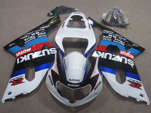 Carenagens Moto Suzuki GSXR 600 2001-2003 - Branco Azul Vermelho Preto Motul