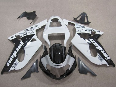 Carenagens Moto Suzuki GSXR 600 2001-2003 - Branco Preto Brilhante Jordan
