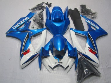 Carenagem Moto Suzuki GSXR 600 2006-2007 - Branco Azul Vermelho