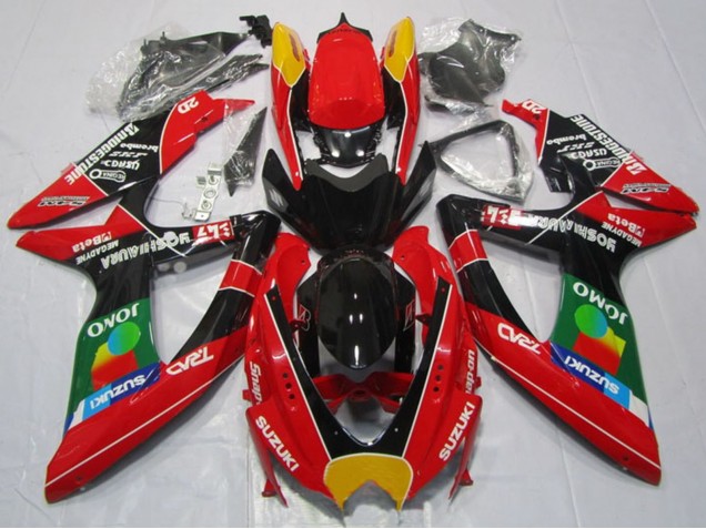 Carenagens Moto Suzuki GSXR 600 2008-2010 - Vermelho Laranja Azul Verde Preto JOMO