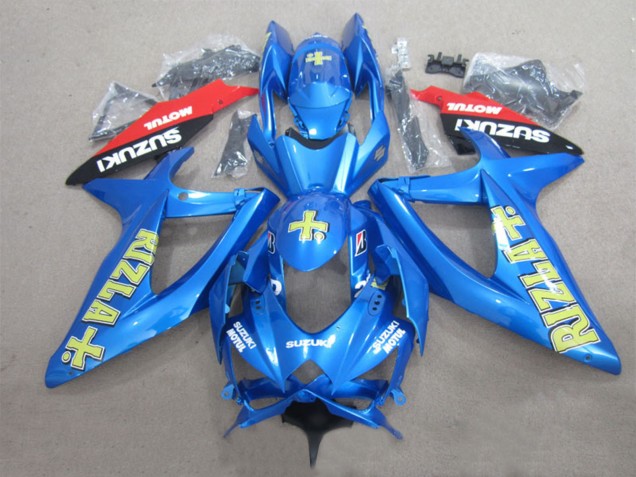 Carenagens Moto Suzuki GSXR 600 2008-2010 - Azul Amarelo Vermelho Preto Rizla Motul