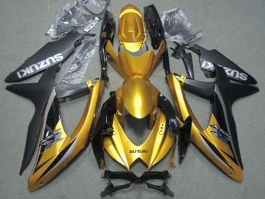 Carenagens Moto Suzuki GSXR 600 2008-2010 - Ouro Preto Fosco