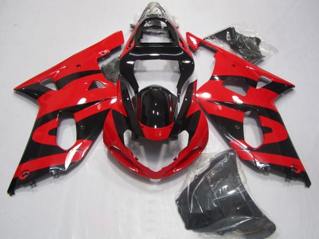 Carenagens Moto Suzuki GSXR 750 2001-2003 - Vermelho Preto Brilhante