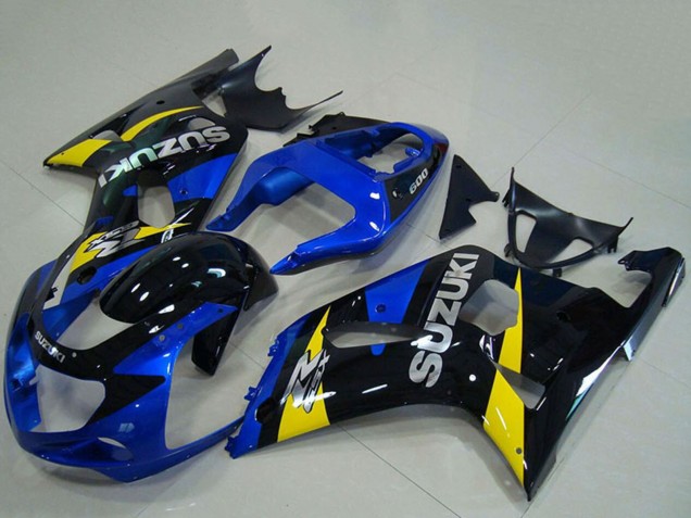 Carenagens Moto Suzuki GSXR 750 2001-2003 - Azul Amarelo Preto Brilhante