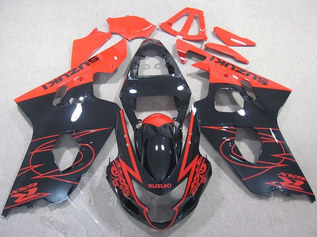 Carenagens Moto Suzuki GSXR 750 2004-2005 - Vermelho Preto Brilhante