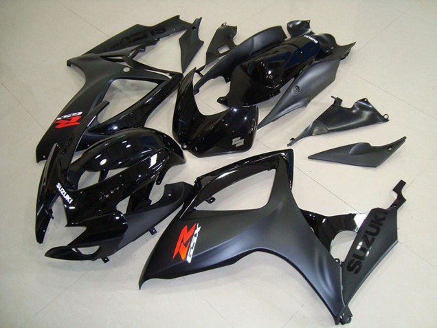 Carenagens Moto Suzuki GSXR 750 2006-2007 - Preto Brilhante Preto Fosco Vermelho