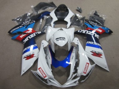 Carenagens Moto Suzuki GSXR 750 2011-2024 - Branco Azul Motul